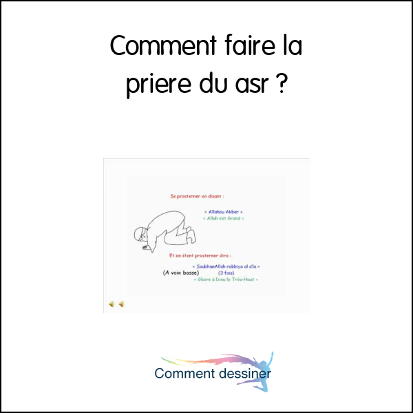 Comment faire la priere du asr